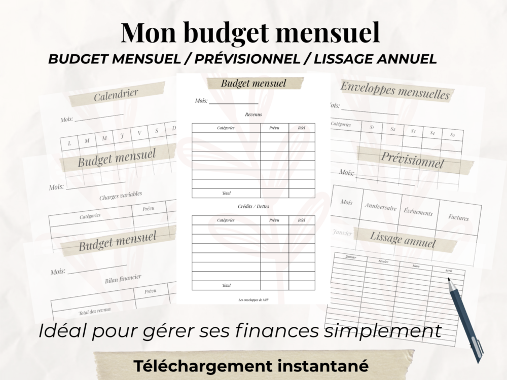 Budget Planner Numérique A5/A4