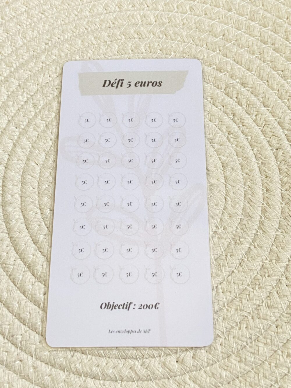Planche - Défi 5€