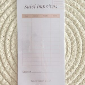 Tracker illustré – Suivi Imprévus